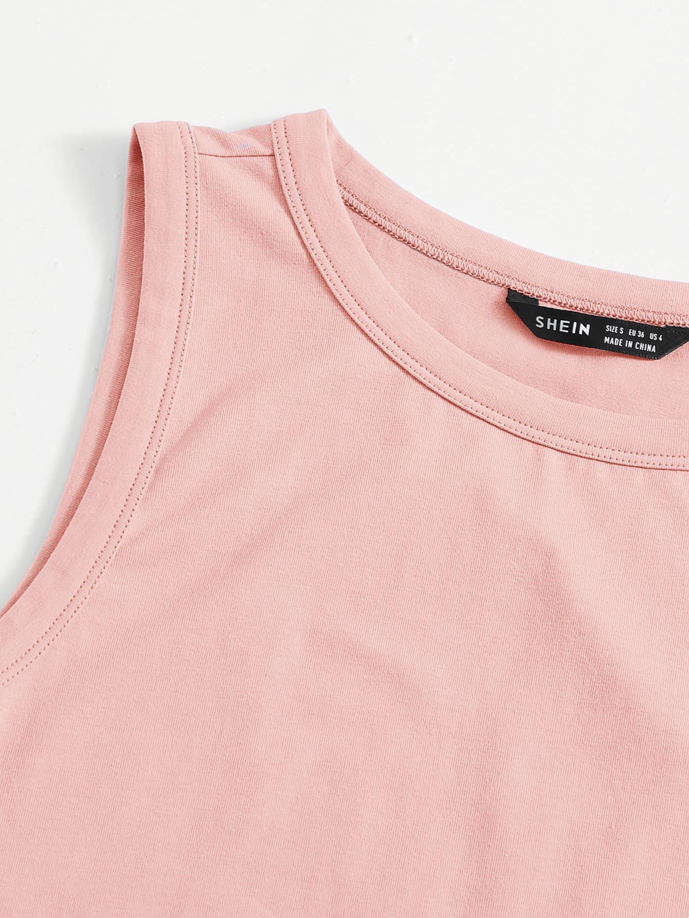 SHEIN RÓŻOWY GŁADKI TOP S06__L