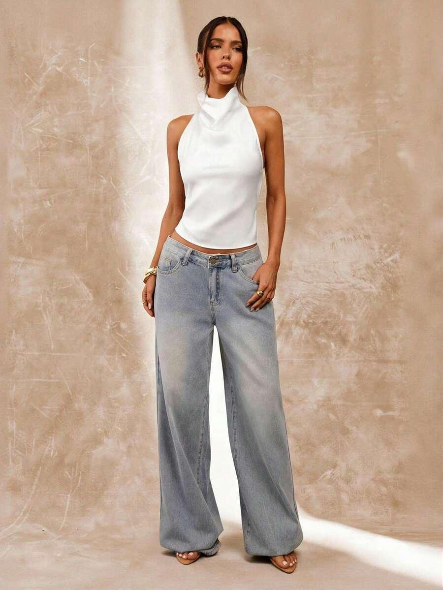 SHEIN BAWEŁNIANY BIAŁY TOP ODKRYTE PLECY PK01__XS