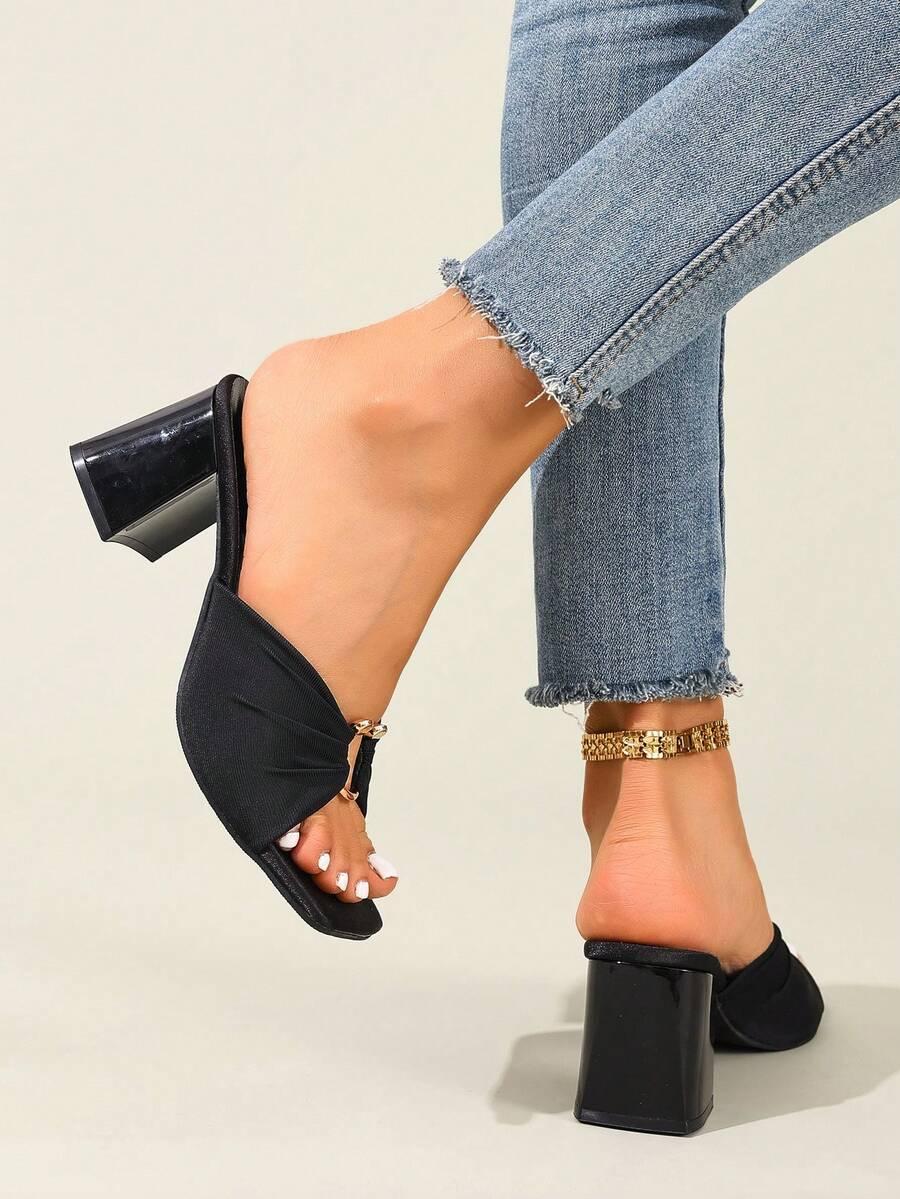 SHEIN CZARNE KLAPKI OBCAS S06__36,5