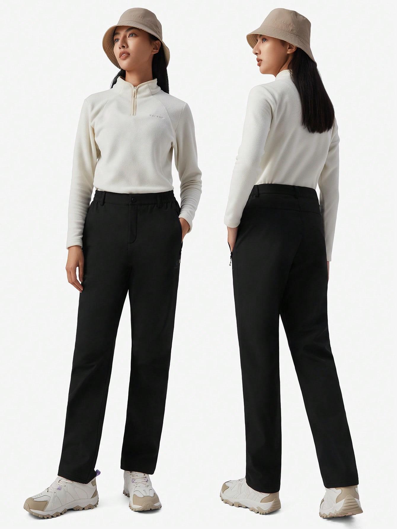 SHEIN CZARNE OCIEPLANE SPODNIE W01__S