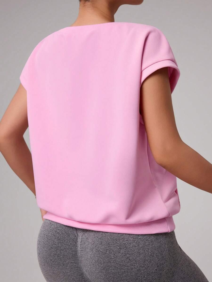 SHEIN RÓŻOWY TOP KIESZEŃ S06__S