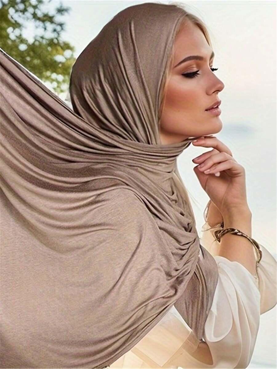 SHEIN BEŻOWA CHUSTA NA GŁOWĘ S07__