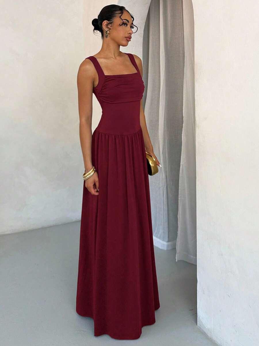 SHEIN BORDOWA MAXI SUKIENKA S09__L
