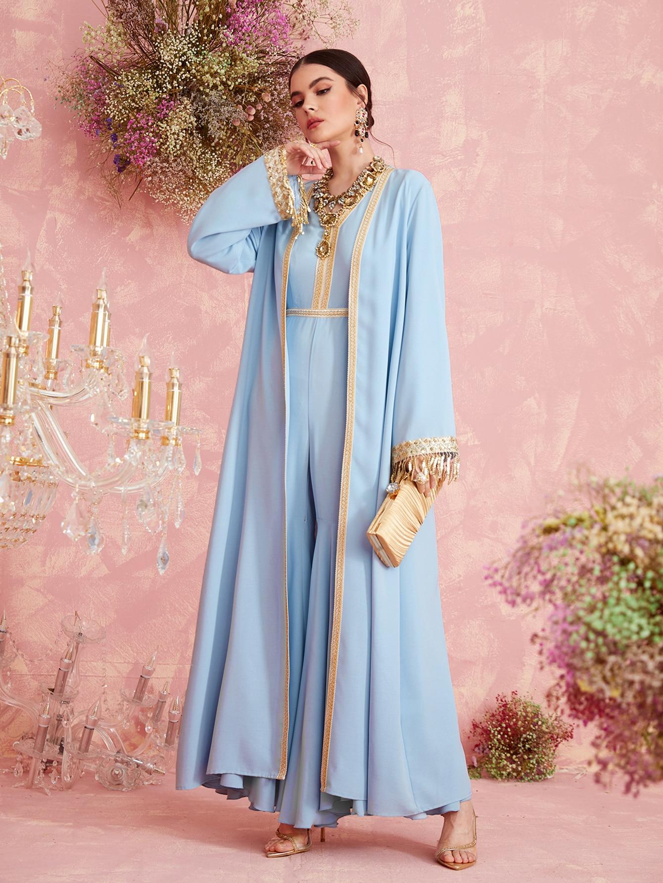 SHEIN NIEBIESKA MAXI SUKIENKA S06__L