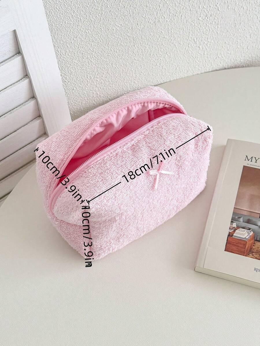 SHEIN RÓŻOWA KOSMETYCZKA KOKARDKA S07__18X10X10CM