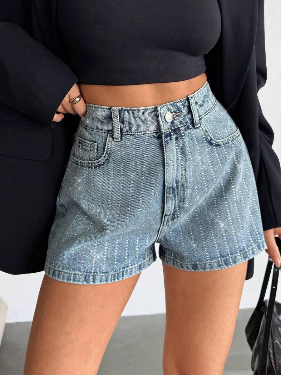 SHEIN KRÓTKIE SPODENKI JEANS S06__M