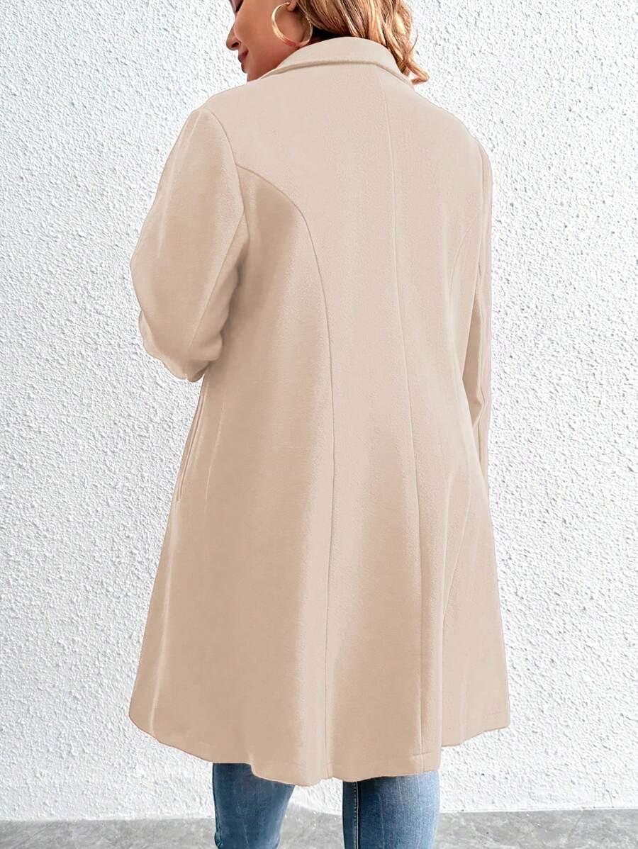 SHEIN BEŻOWY KLASYCZNY PŁASZCZ S06__46