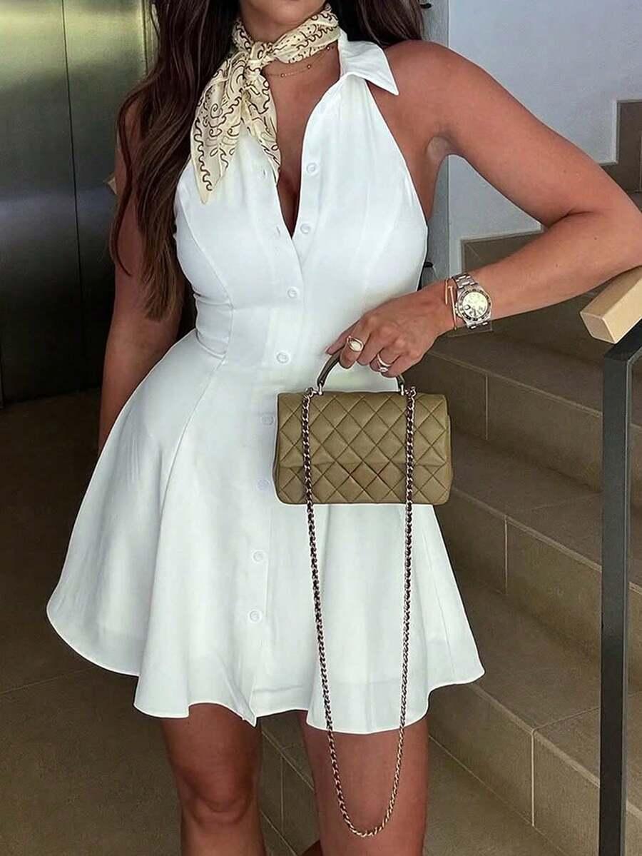 SHEIN BIAŁA MINI SUKIENKA S06__L