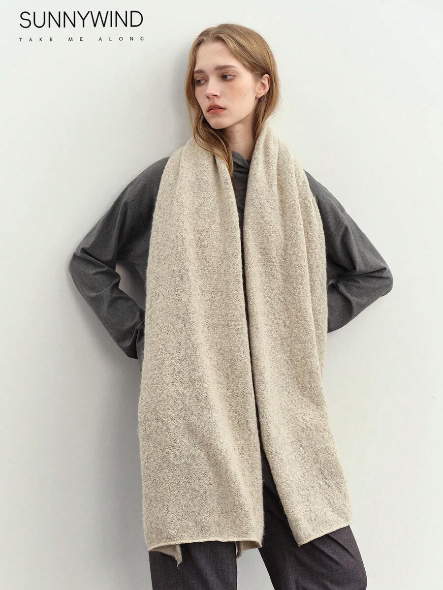 SHEIN BEŻOWY SZAL DZIANINOWY W01__54X200