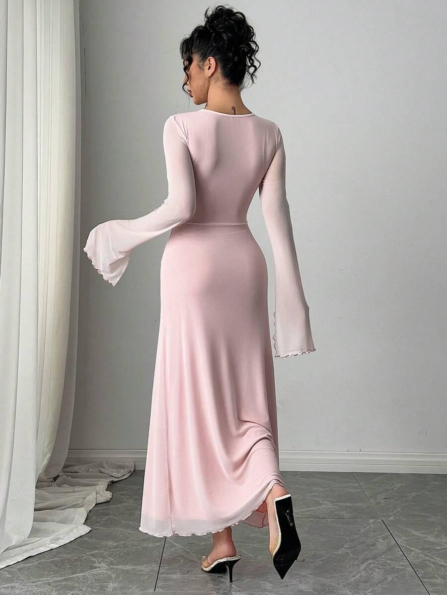 SHEIN RÓŻOWA MAXI SUKIENKA S06__XXL