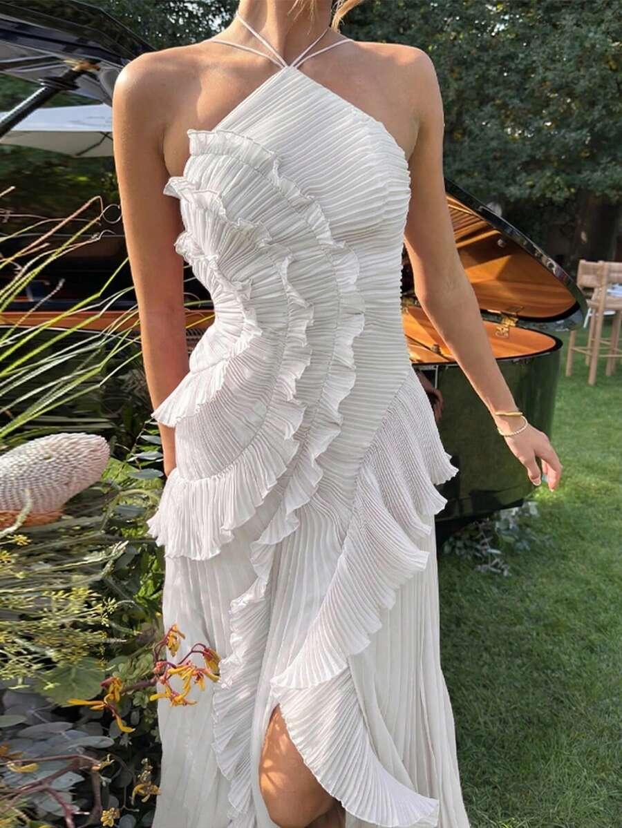 SHEIN BIAŁA MAXI SUKIENKA S06__S