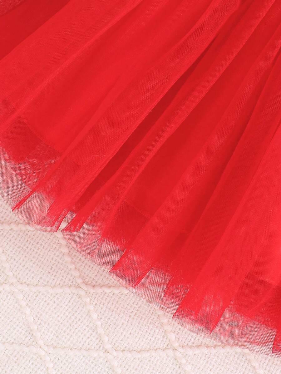 SHEIN CZERWONA SUKIENKA TIUL S06__86-92