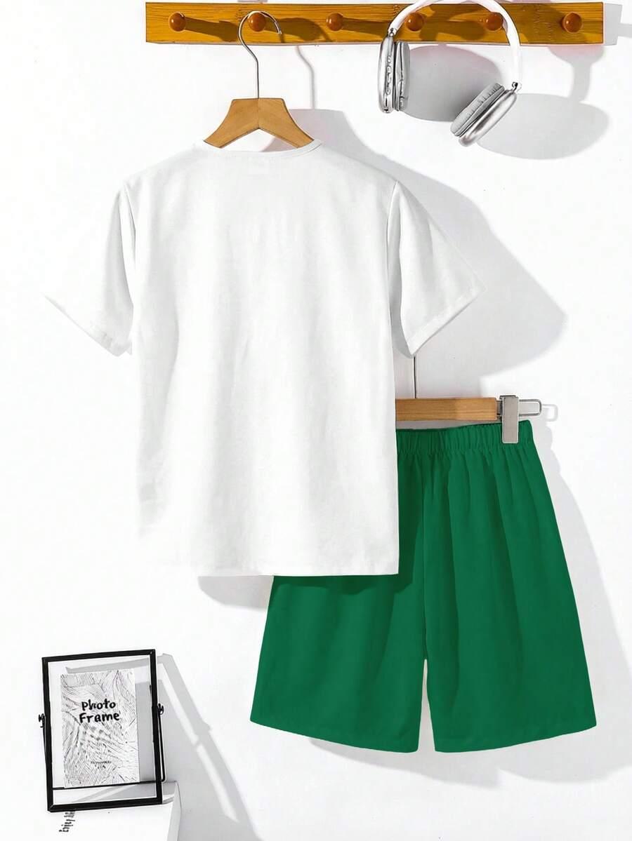 SHEIN T-SHIRT SPODENKI KOMPLET S06__128-134