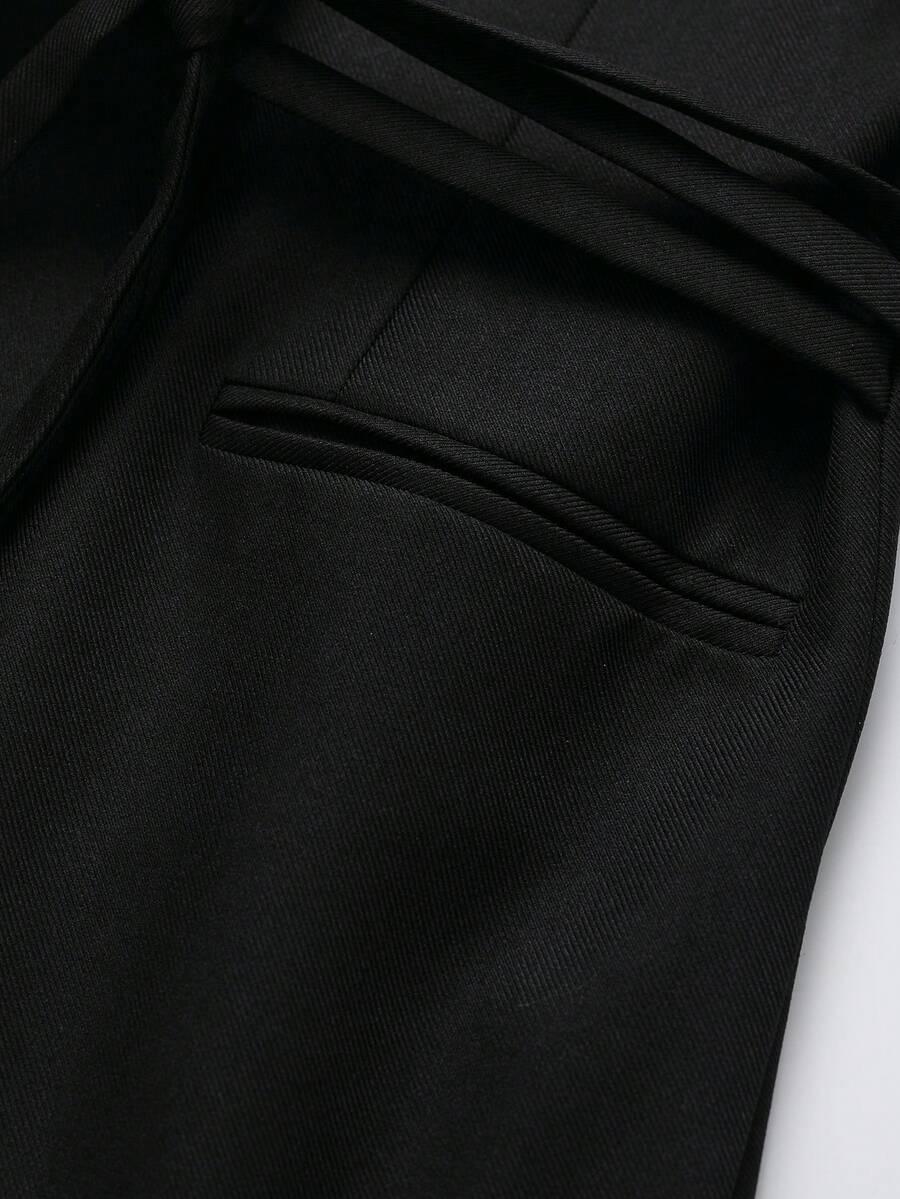 SHEIN CZARNA ELEGANCKA KAMIZELKA S06__XS
