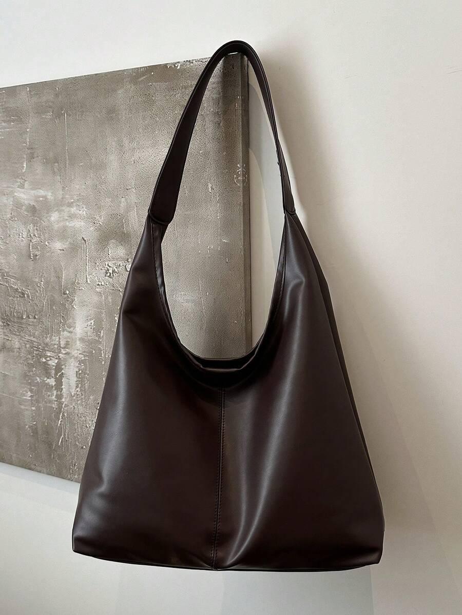 SHEIN BRĄZOWA TOREBKA NA RAMIĘ S07__11X34X40CM