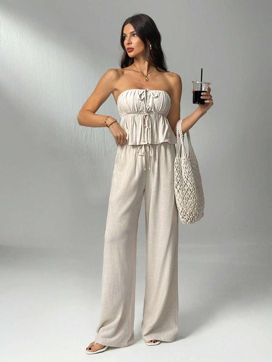 SHEIN TOP SPODNIE KOMPLET S06__S
