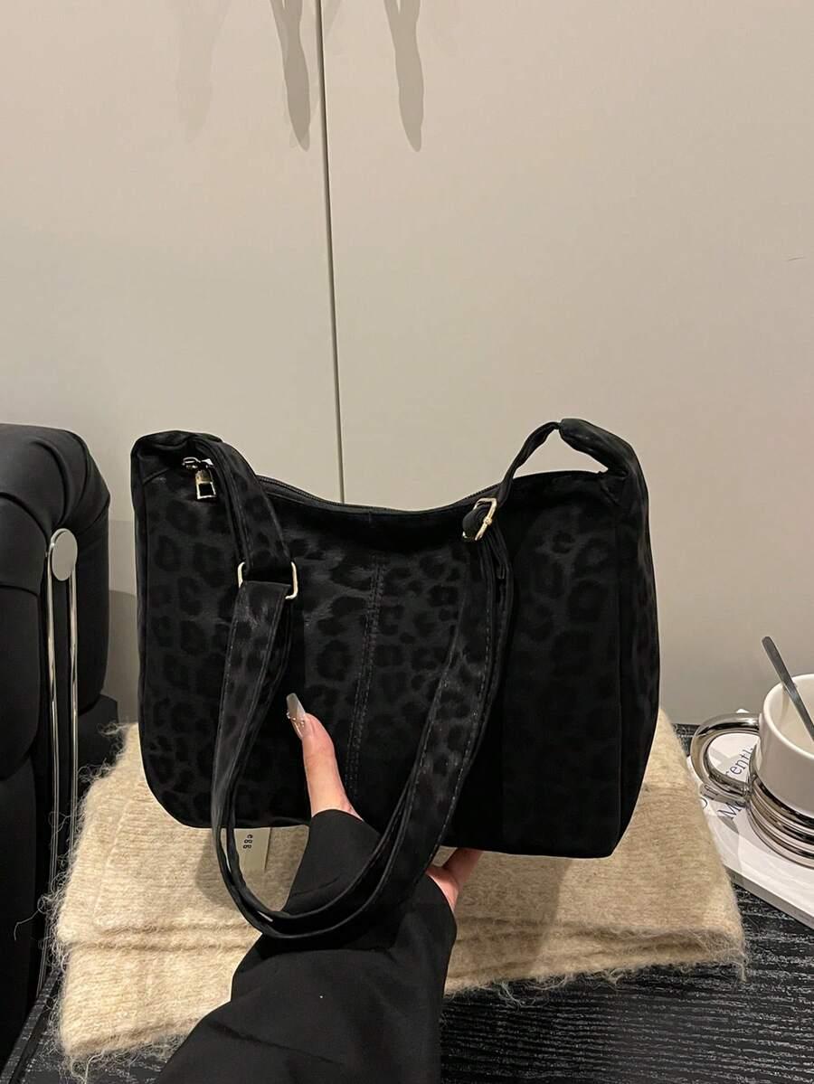 SHEIN CZARNA TOREBKA ANIMAL PRINT S07__28X20