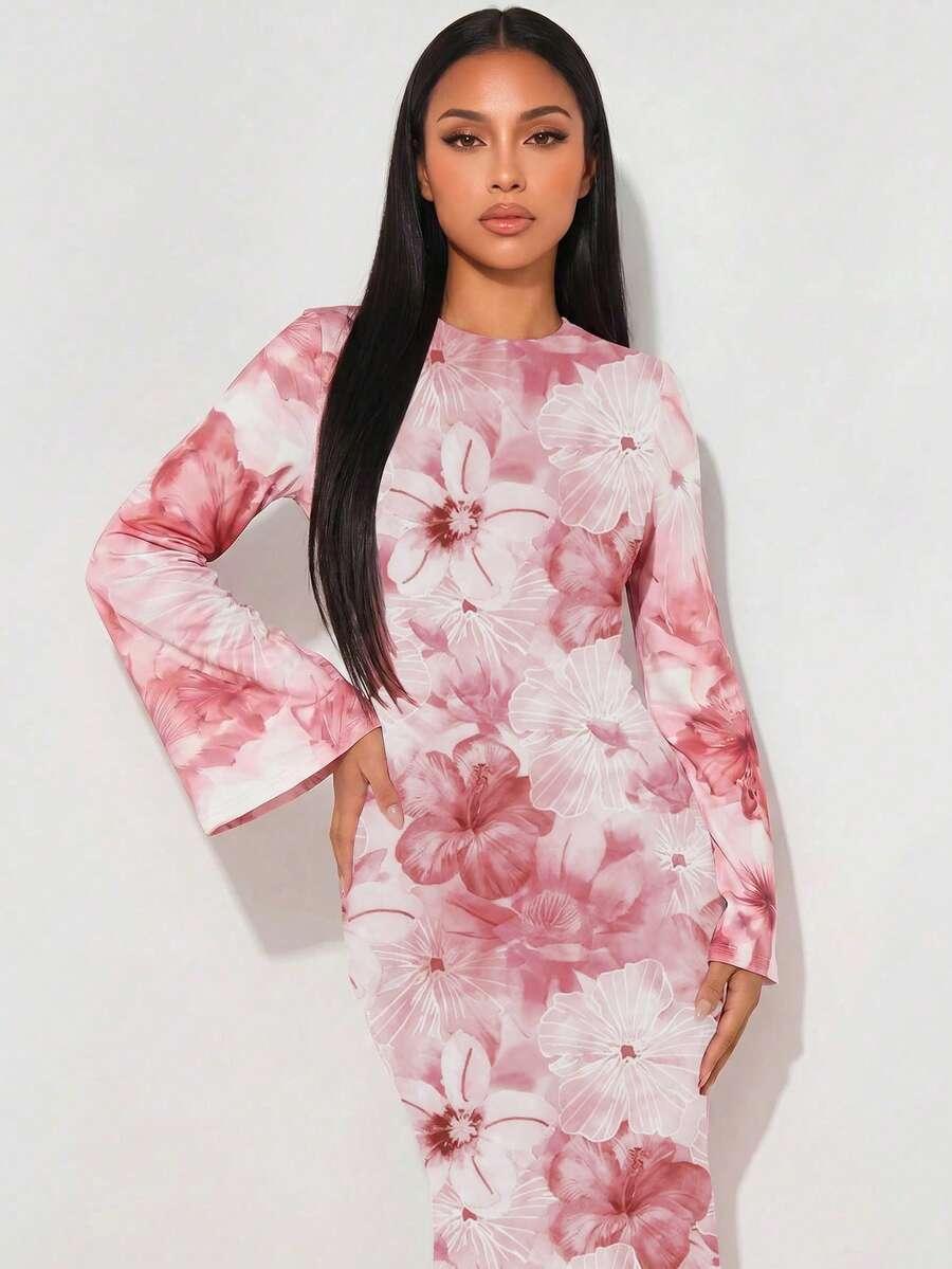 VEILORIE SUKIENKA MAXI KWIATY S06__XL