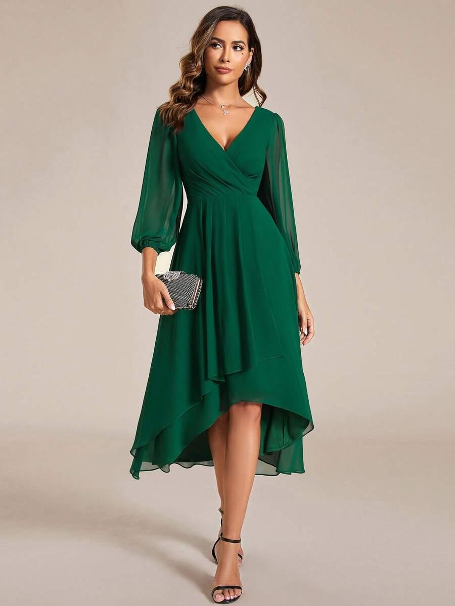 EVERPRETTY ZIELONA SUKIENKA MIDI S06__M