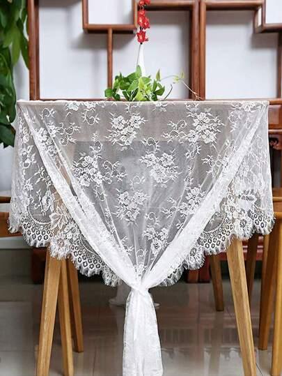 SHEIN BIAŁY BIEŻNIK KORONKA S07__75X300