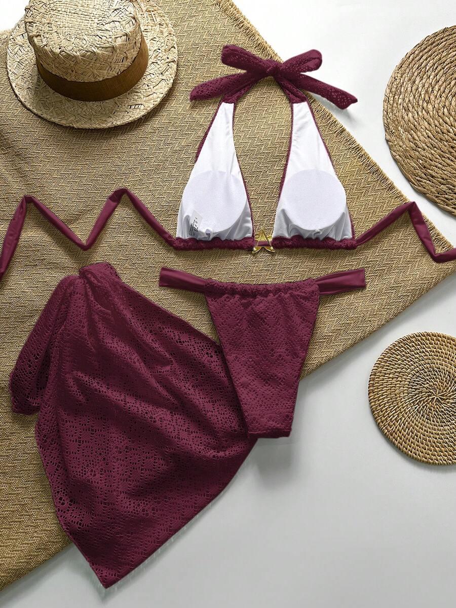 SHEIN TRZYCZĘŚCIOWY STRÓJ KĄPIELOWY S09__S