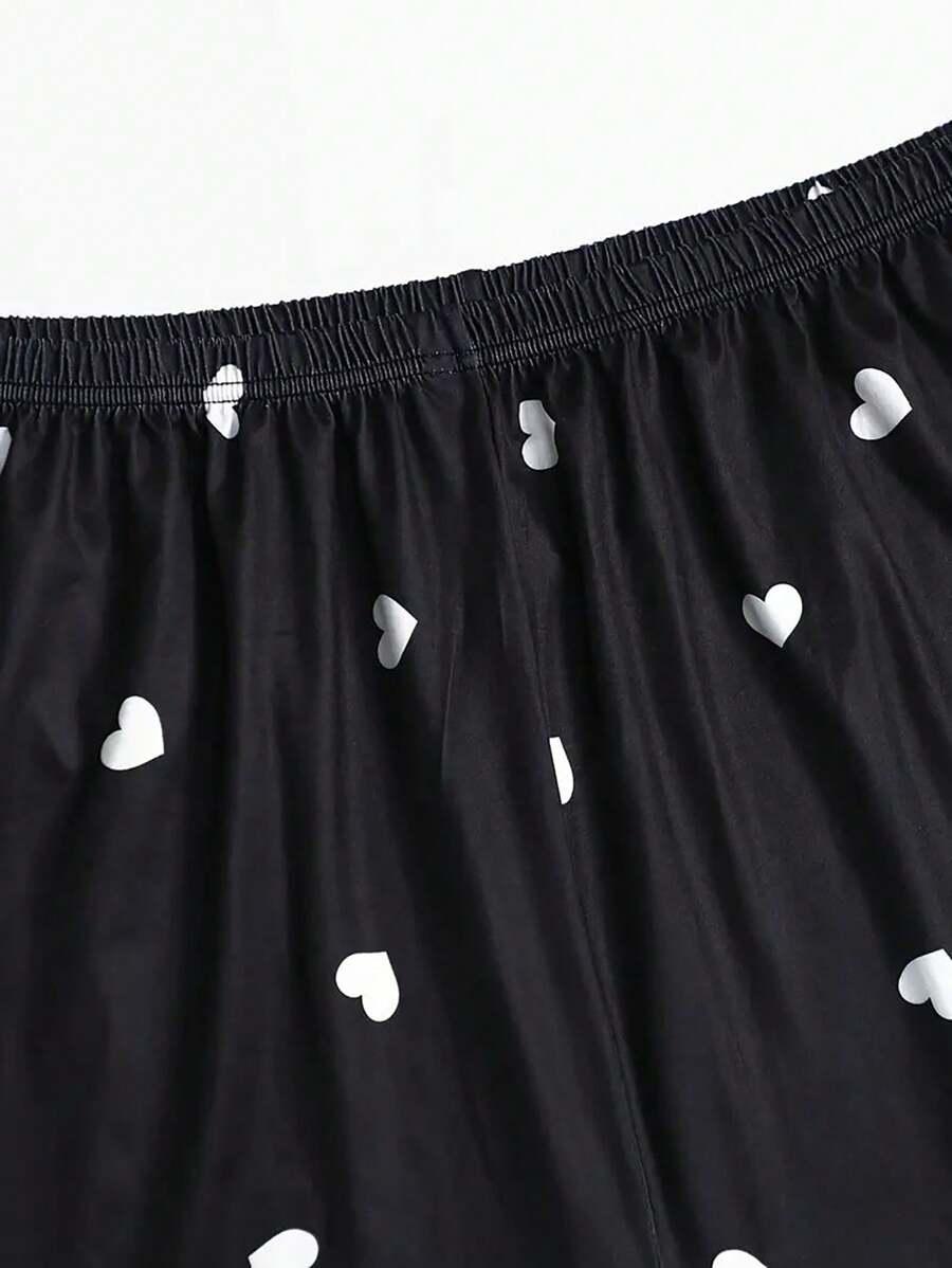 SHEIN BLUZKA NA RAMIĄCZKACH SZORTY PIŻAMA SERCA S06__52