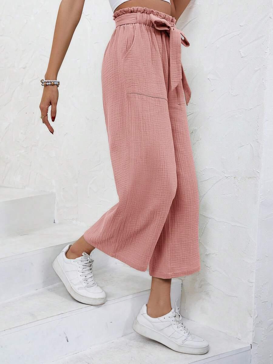 SHEIN RÓŻOWE SPODNIE CASUAL S09__M