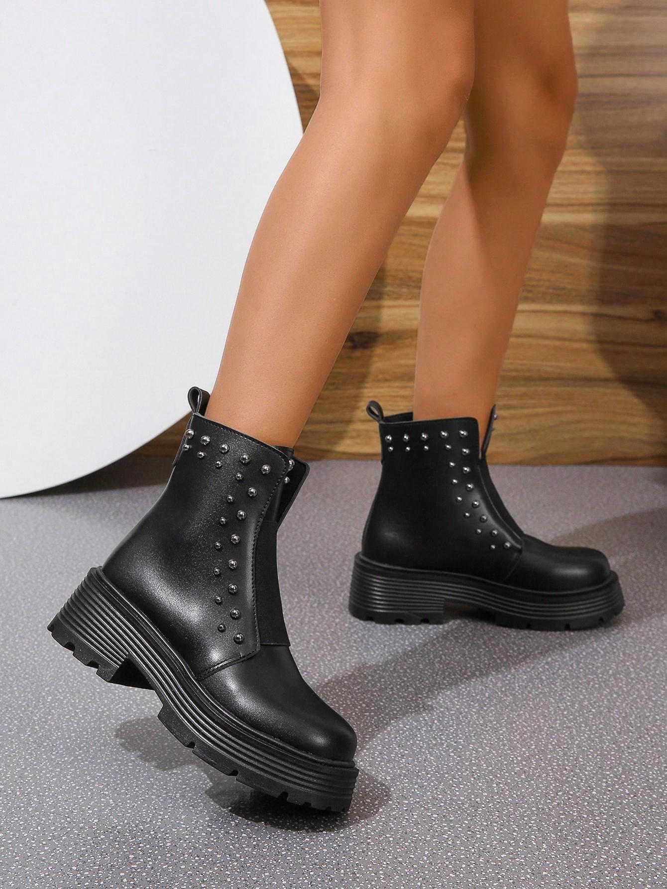 SHEIN CZARNE BOTKI DŻETY W01__37,5