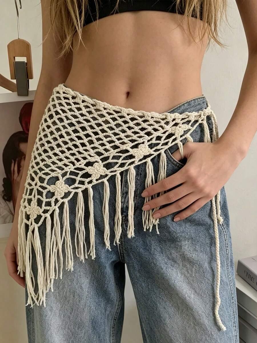 SHEIN BEŻOWA CHUSTA SPLOT S07__OS