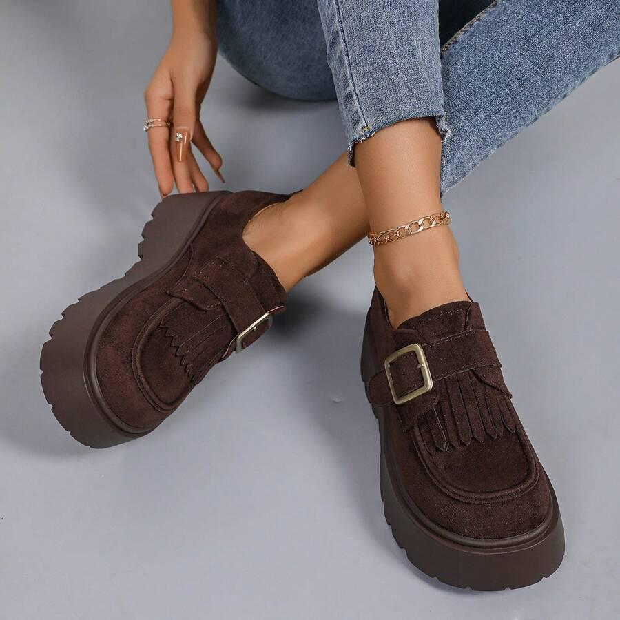 SHEIN BRĄZOWE WSUWANE PÓŁBUTY W01__36,5