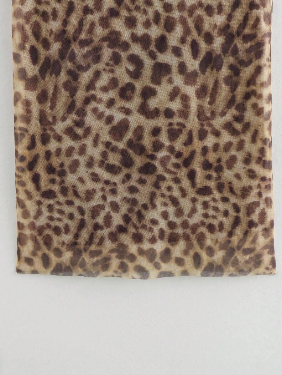 SHEIN MIDI SPÓDNICA ANIMAL PRINT S06__M