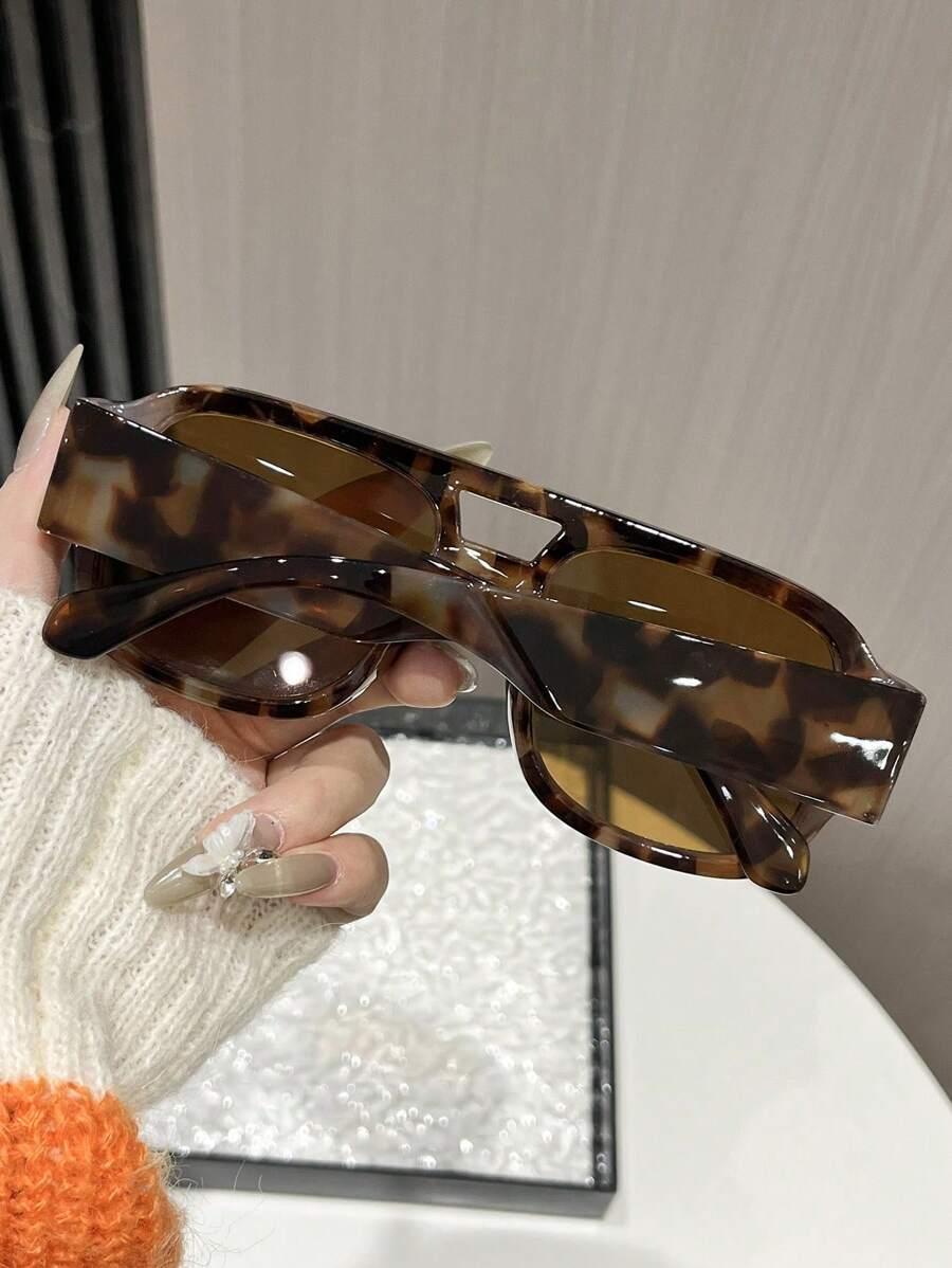 SHEIN OKULARY PRZECIWSŁONECZNE ANIMAL PRINT S07