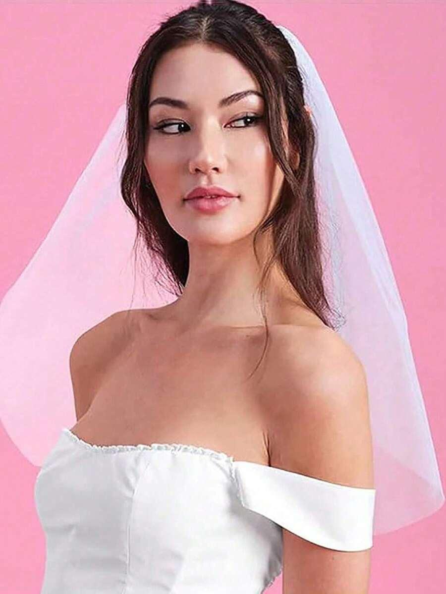 SHEIN BIAŁY WELON ŚLUBNY S07__53
