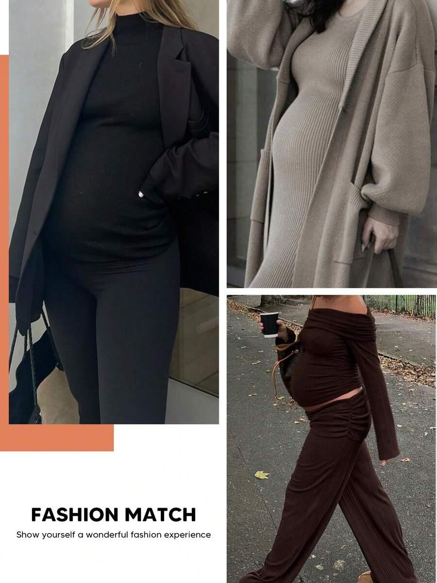 SHEIN CZARNE CIĄŻOWE LEGGINSY S06__S