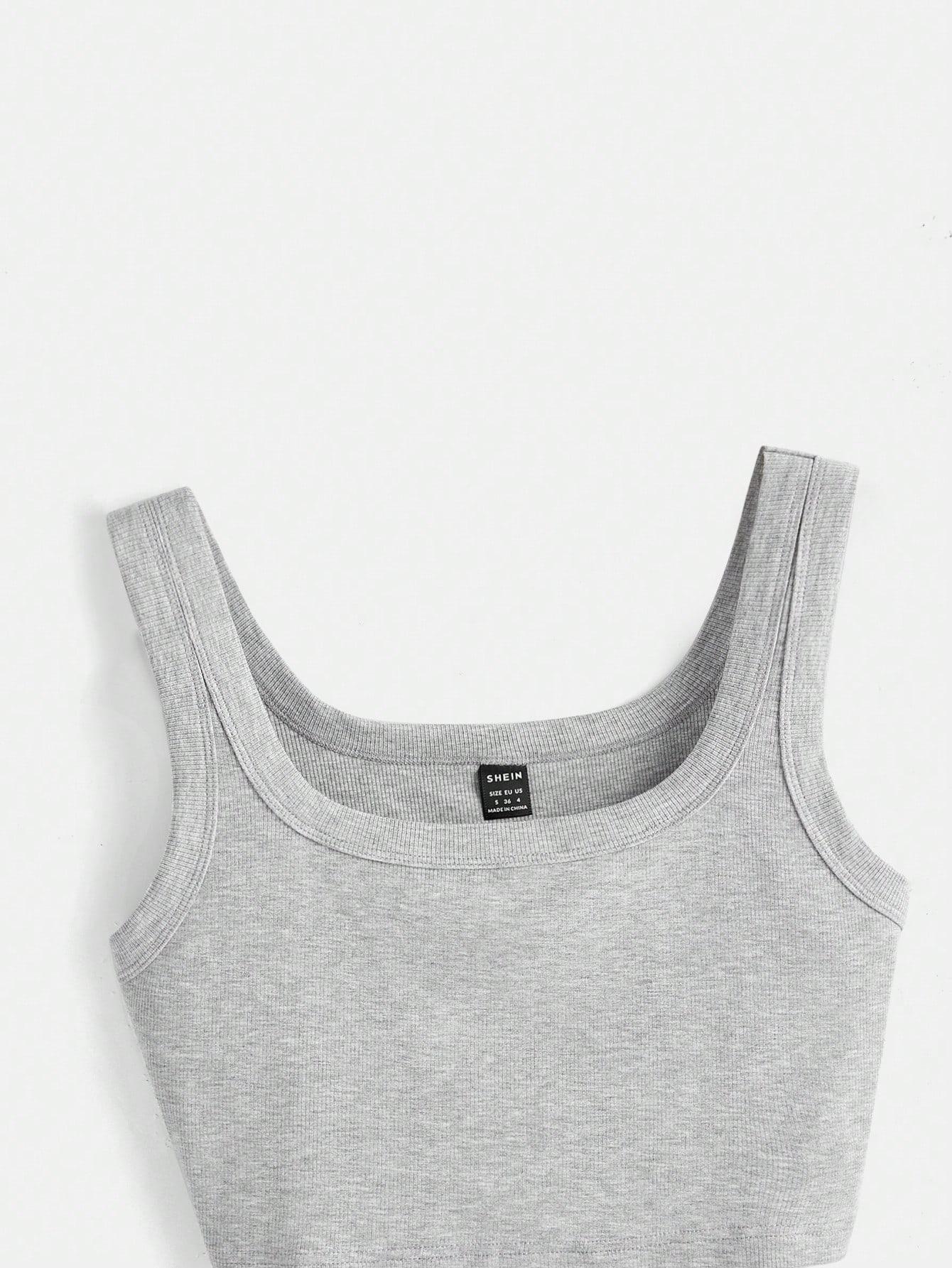 SHEIN SZARY TOP PRĄŻKI S06__S