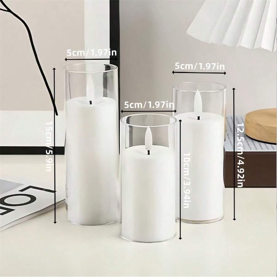 SHEIN ŚWIECA LED 3-PACK S07