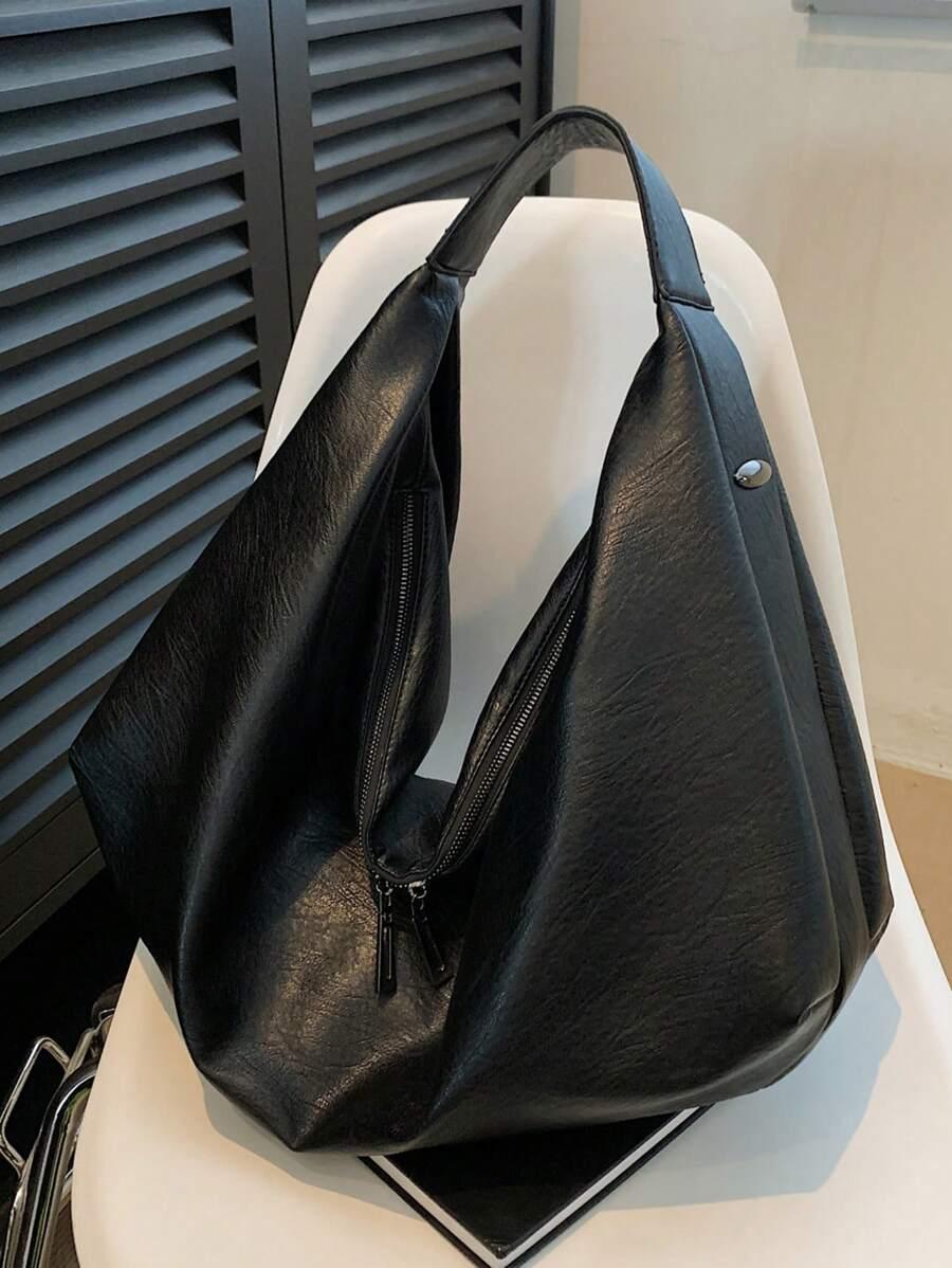 SHEIN CZARNA TOREBKA IMITACJA SKÓRY S07__43X13X32CM