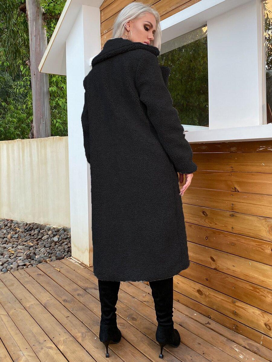 SHEIN BIAŁY PŁASZCZ MIŚ W01__XS