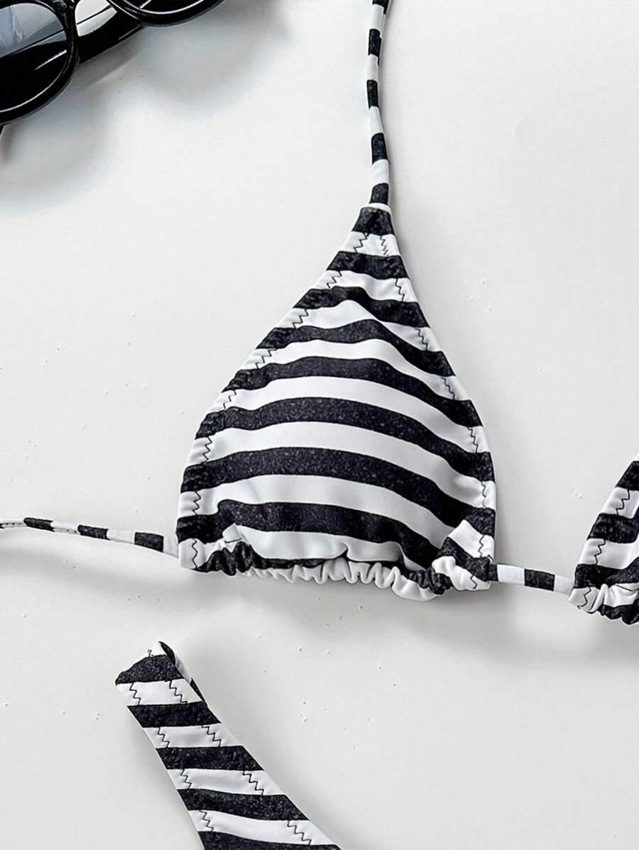 SHEIN DWUCZĘŚCIOWY STRÓJ KĄPIELOWY PASKI S09__M