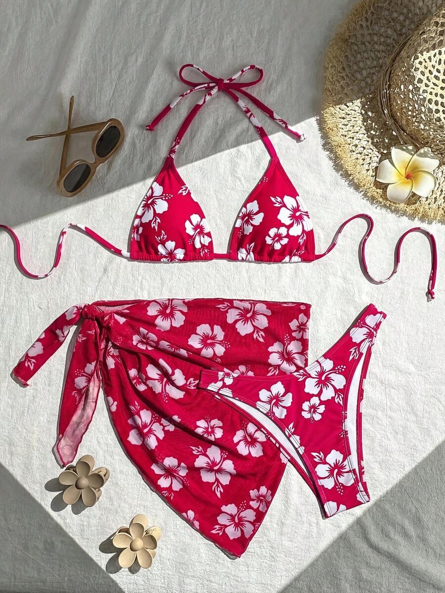 SWIM BASICS DWUCZĘŚCIOWY STRÓJ KĄPIELOWY PAREO KOMPLET S09__S