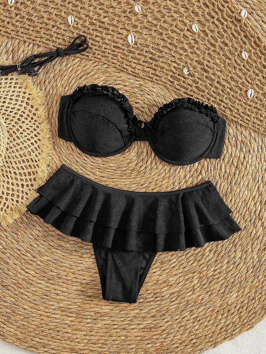 SHEIN DWUCZĘŚCIOWY STRÓJ KĄPIELOWY S09__XS