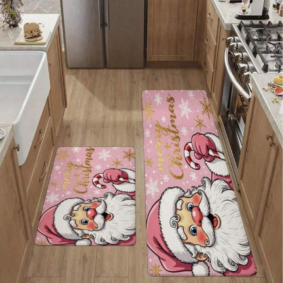 SHEIN RÓŻOWYM ŚWIĄTECZNY CHODNIK DYWANIK BDD__50X140