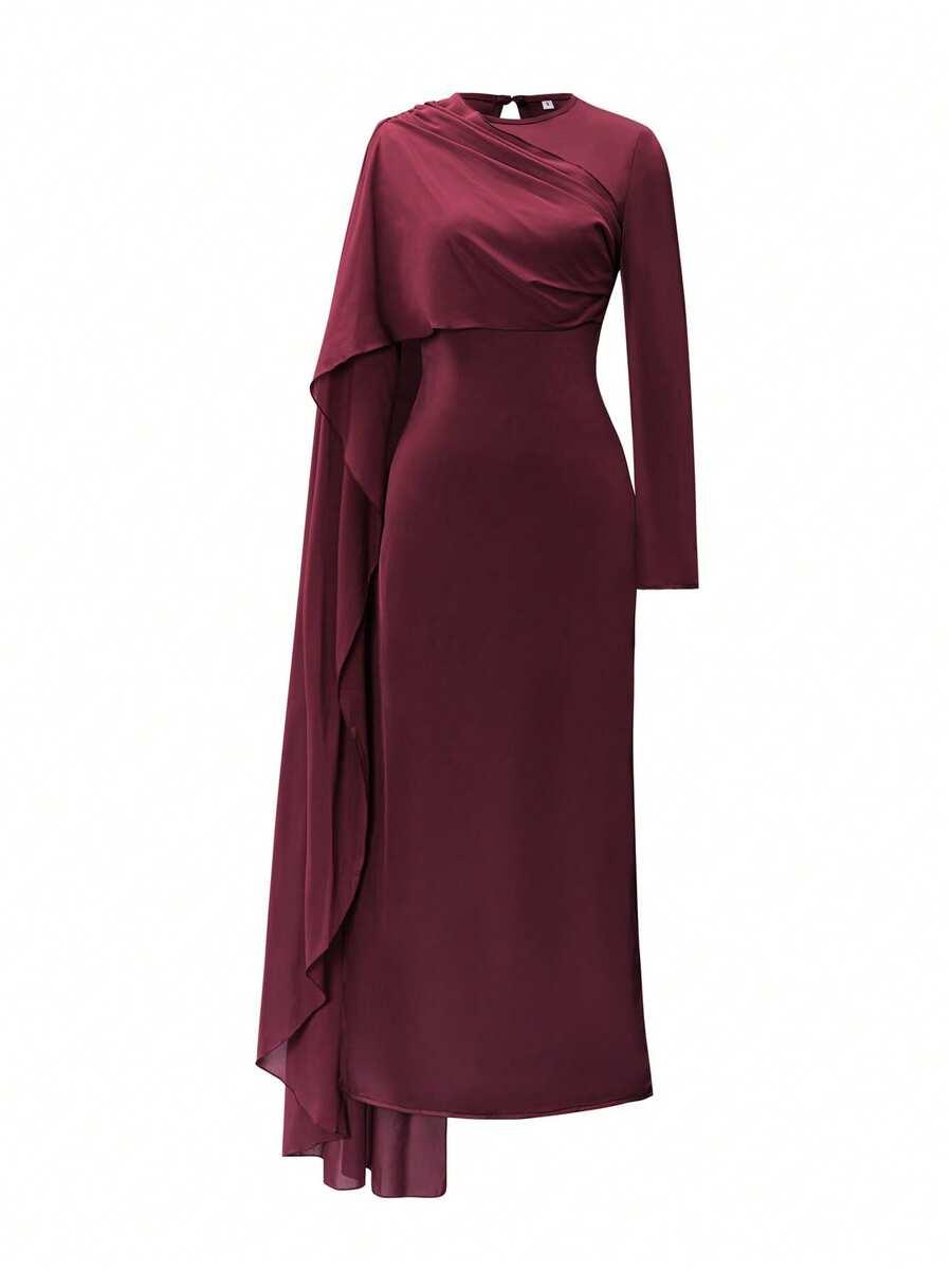 SHEIN BORDOWA MAXI SUKIENKA S06__M