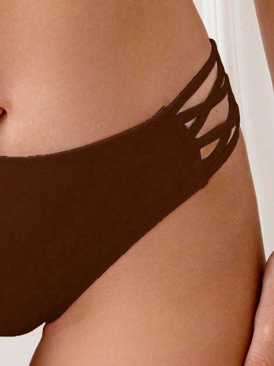 SWIM VCAY BRĄZOWY DÓŁ OD BIKINI S09__L