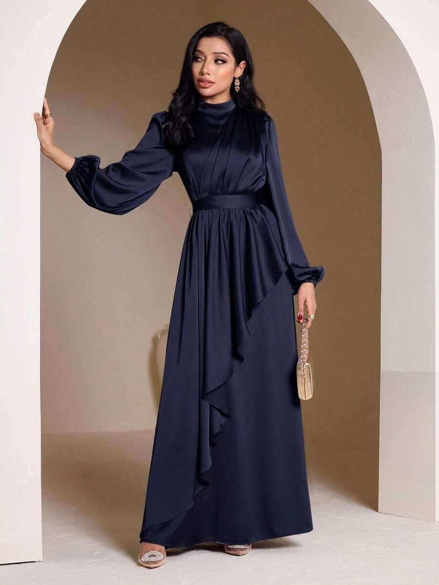 VEILORIE SATYNOWA MAXI SUKIENKA S06__S