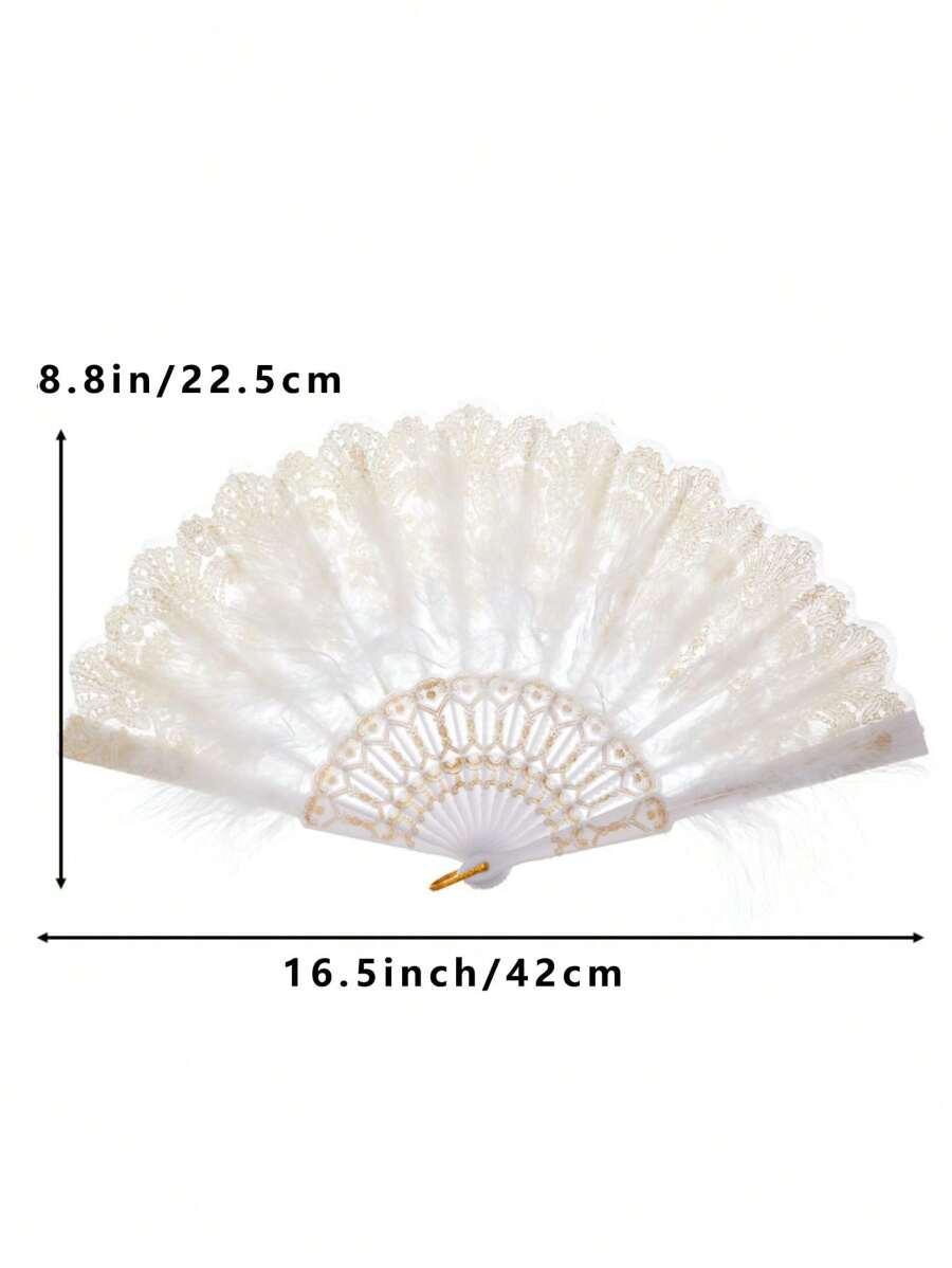 SHEIN CZARNY WACHLARZ PIÓRA S07