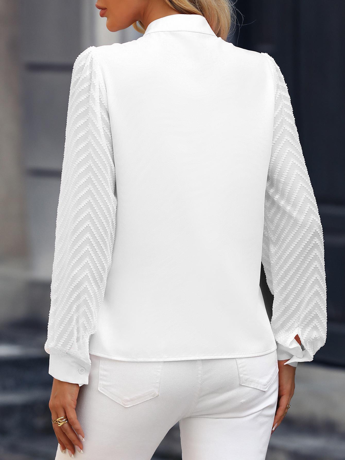 SHEIN BIAŁA BLUZKA V NECK S06__L
