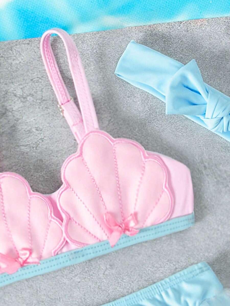 SHEIN DWUCZĘŚCIOWY STRÓJ KĄPIELOWY OPASKA S09__92-98