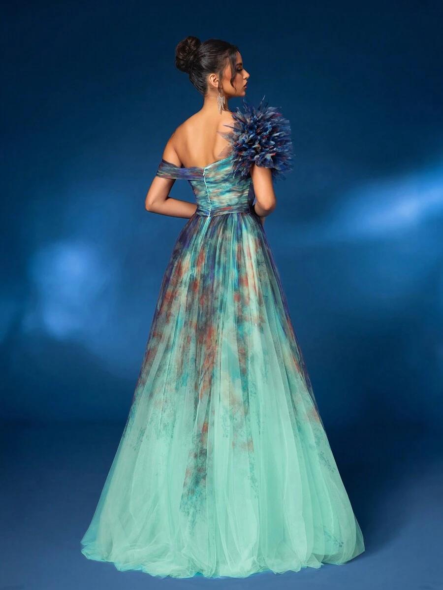 GLAMRAE KOLOROWA MAXI SUKIENKA S06__M