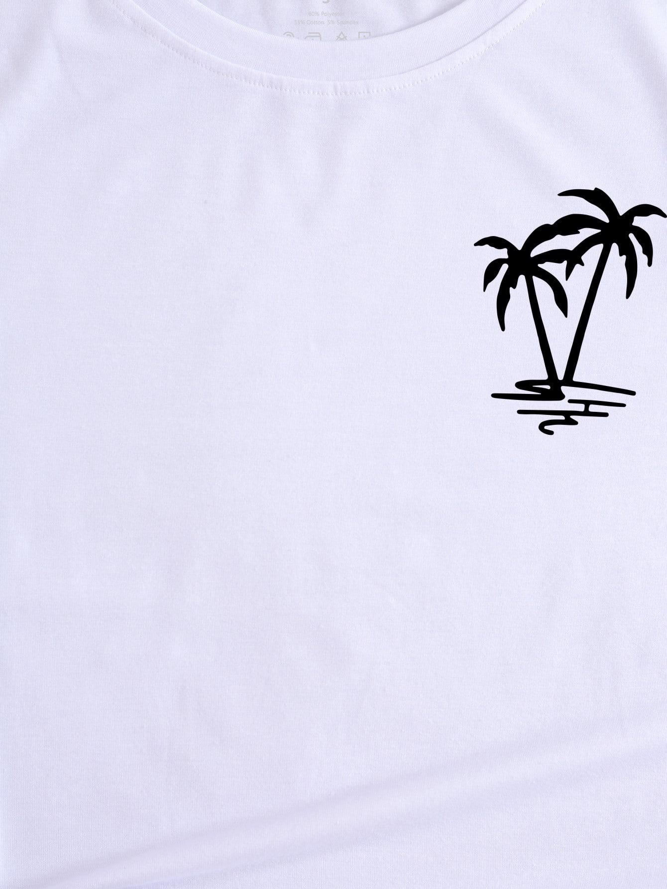 SHEIN BIAŁY T-SHIRT WZÓR PRINT S06__L